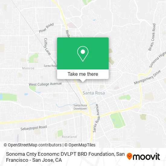 Mapa de Sonoma Cnty Economc DVLPT BRD Foundation