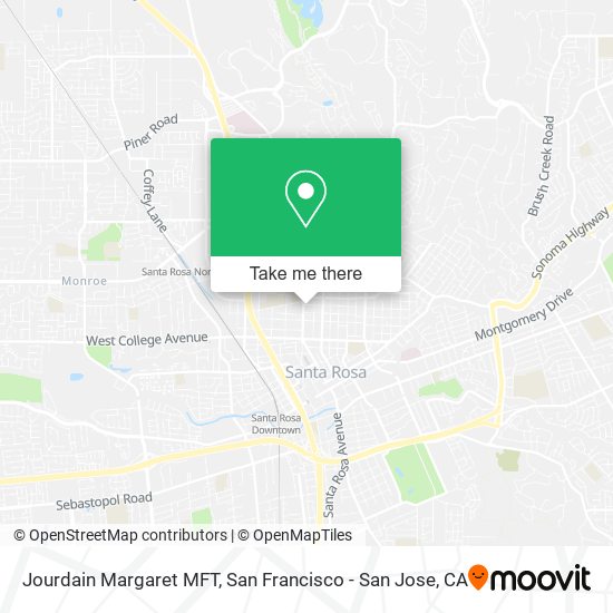 Jourdain Margaret MFT map