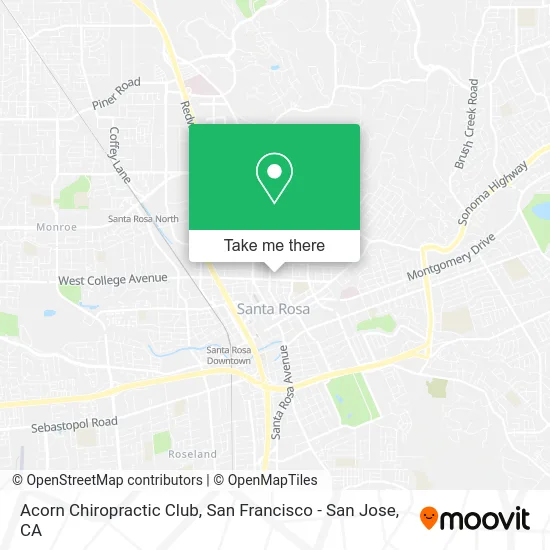 Acorn Chiropractic Club map