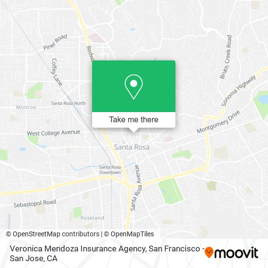 Veronica Mendoza Insurance Agency map