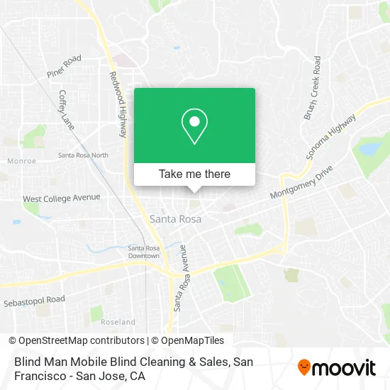 Blind Man Mobile Blind Cleaning & Sales map