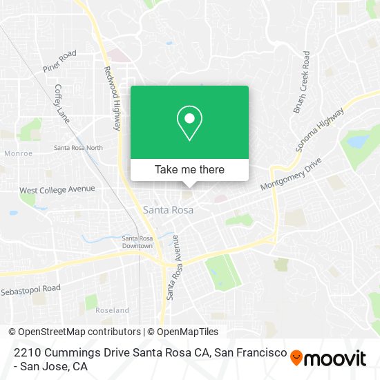 2210 Cummings Drive Santa Rosa CA map