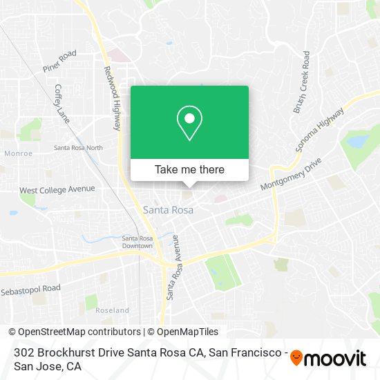 Mapa de 302 Brockhurst Drive Santa Rosa CA