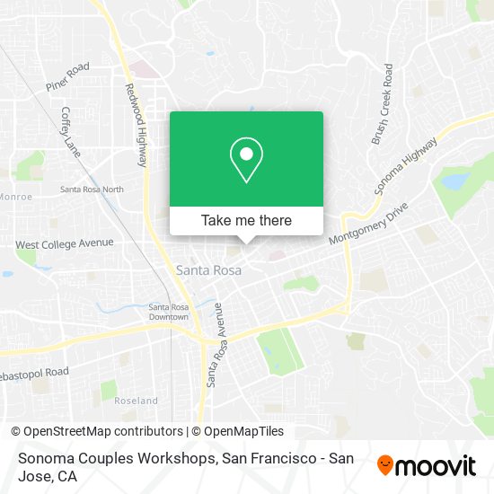 Sonoma Couples Workshops map
