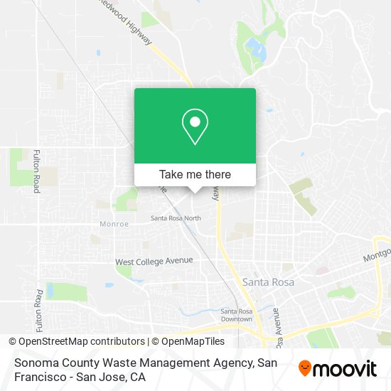 Sonoma County Waste Management Agency map