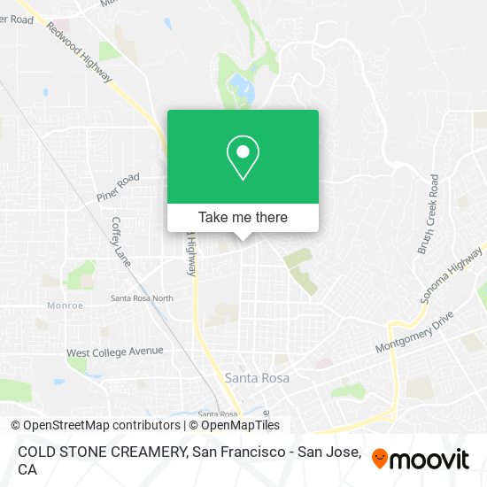 COLD STONE CREAMERY map