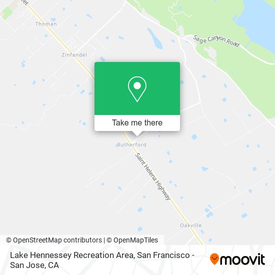 Lake Hennessey Recreation Area map