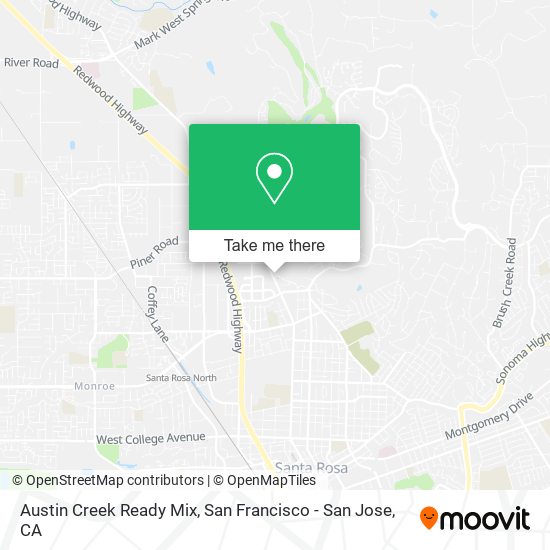 Austin Creek Ready Mix map