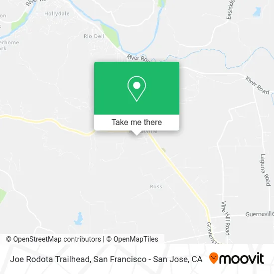 Joe Rodota Trailhead map