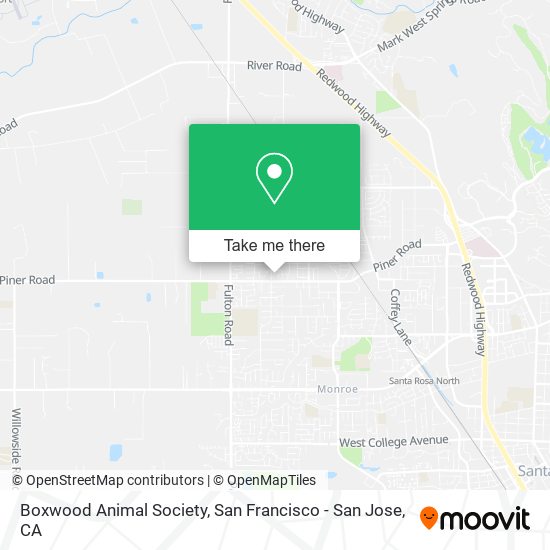 Boxwood Animal Society map