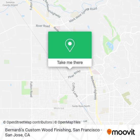 Bernardi's Custom Wood Finishing map