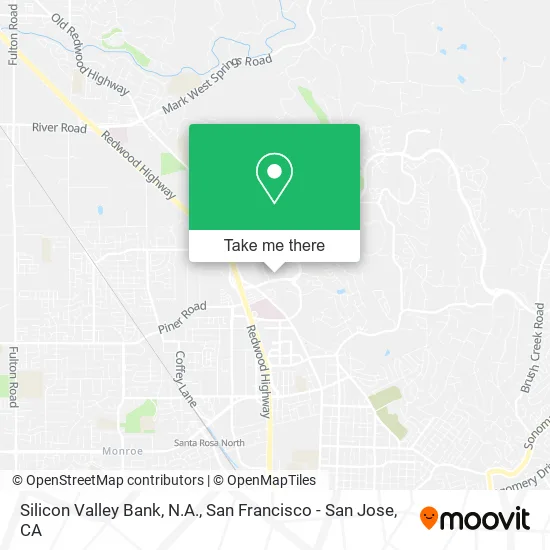 Mapa de Silicon Valley Bank, N.A.