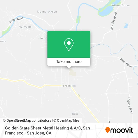 Golden State Sheet Metal Heating & A / C map