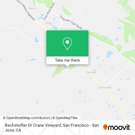 Mapa de Beckstoffer Dr Crane Vineyard