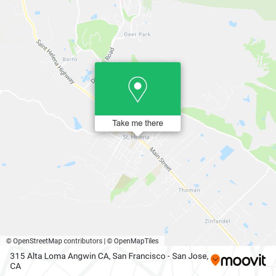 Mapa de 315 Alta Loma Angwin CA