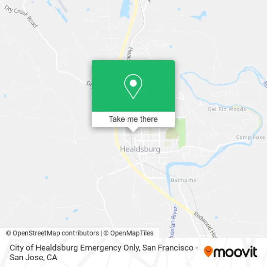 City of Healdsburg Emergency Only map