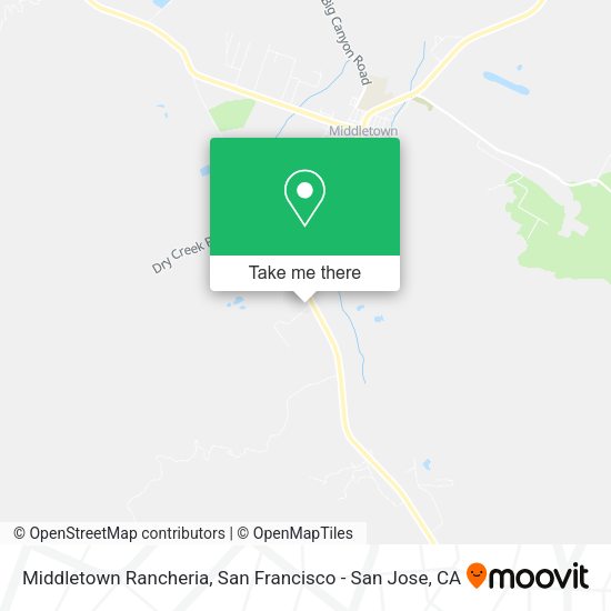 Middletown Rancheria map