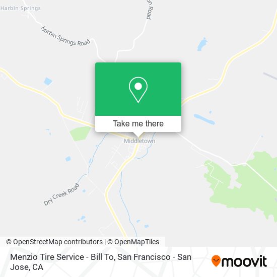 Menzio Tire Service - Bill To map
