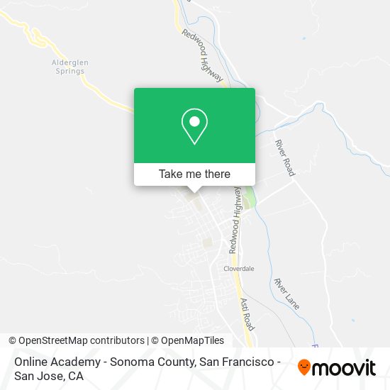 Mapa de Online Academy - Sonoma County