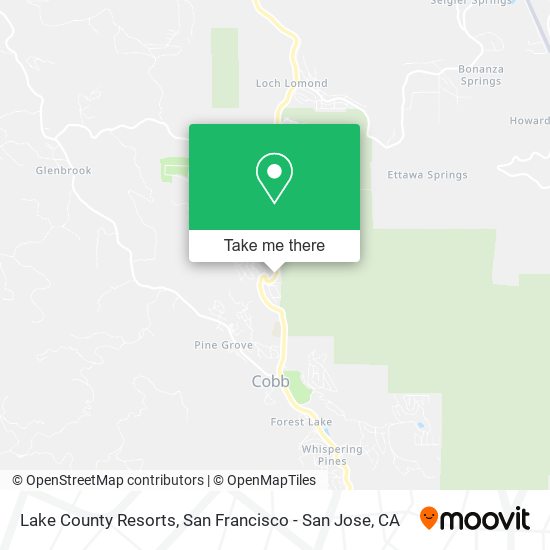 Lake County Resorts map