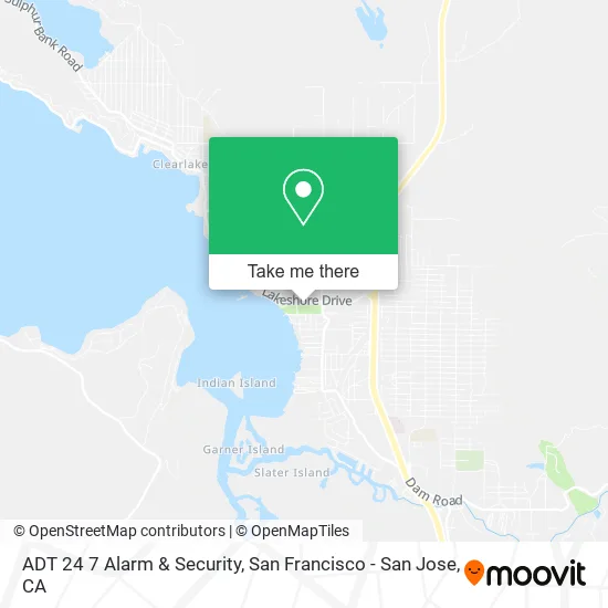 Mapa de ADT 24 7 Alarm & Security