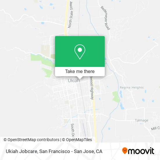 Ukiah Jobcare map