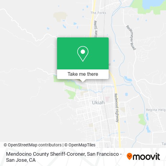 Mendocino County Sheriff-Coroner map
