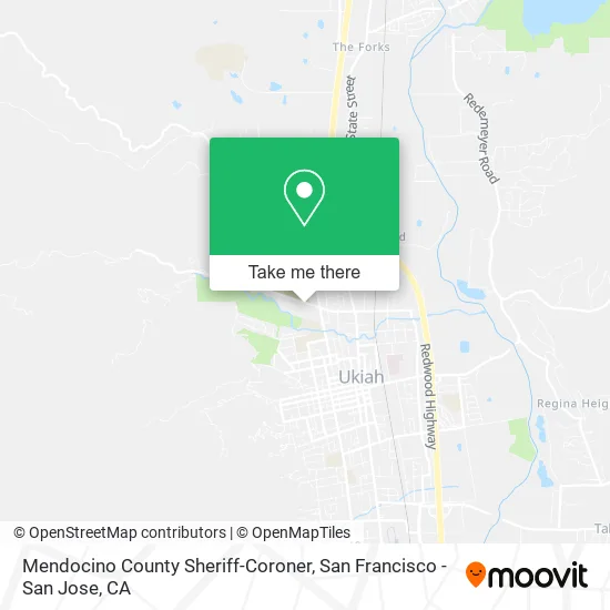 Mendocino County Sheriff-Coroner map