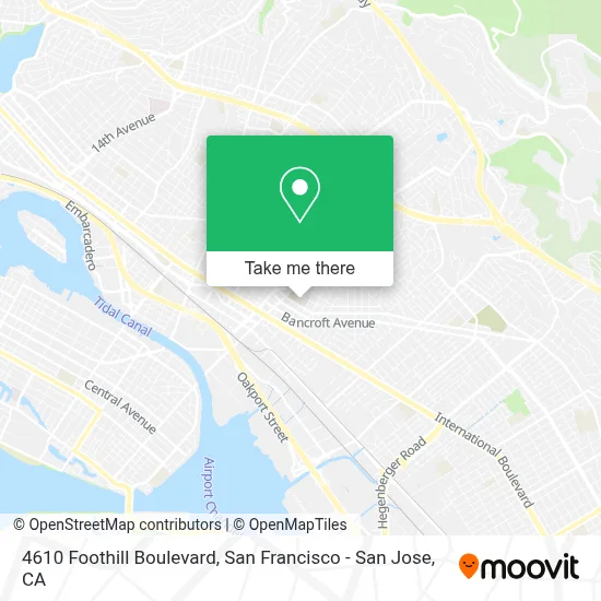 4610 Foothill Boulevard map