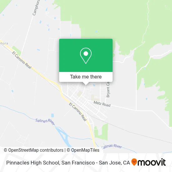 Pinnacles High School map