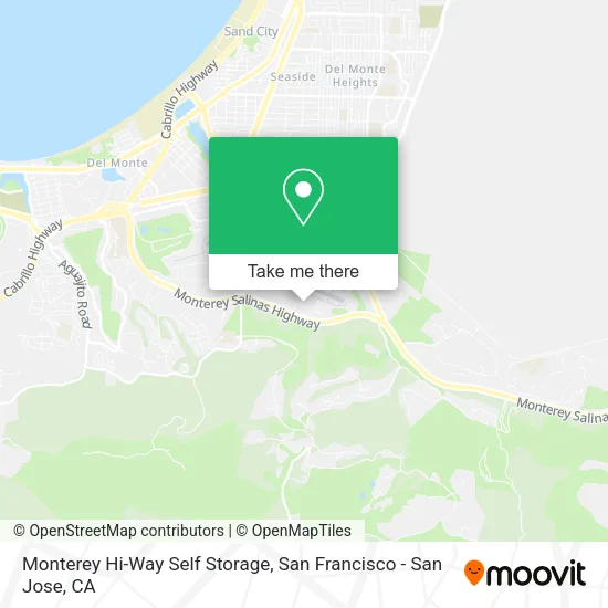 Monterey Hi-Way Self Storage map