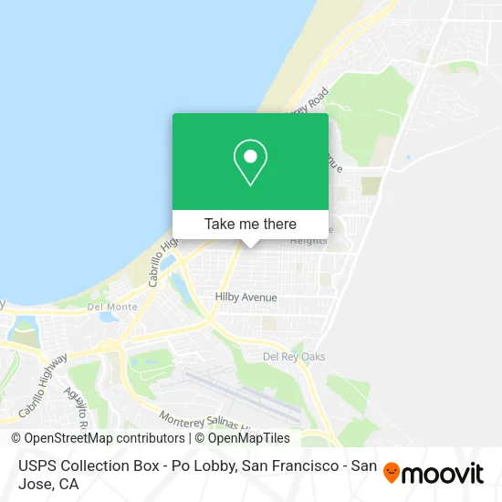 Mapa de USPS Collection Box - Po Lobby