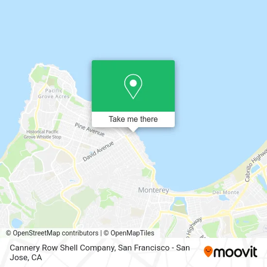 Mapa de Cannery Row Shell Company