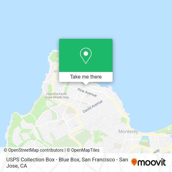 USPS Collection Box - Blue Box map