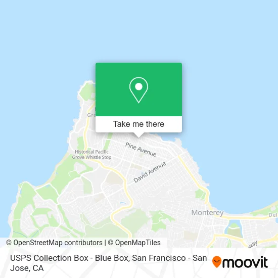 Mapa de USPS Collection Box - Blue Box
