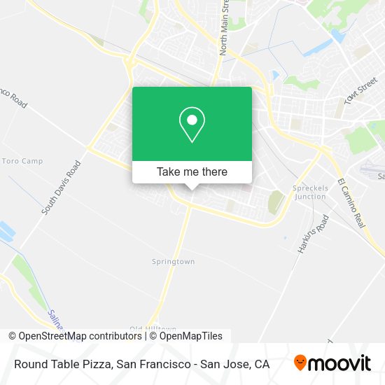 Round Table Pizza map