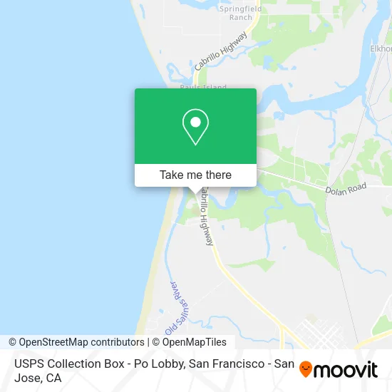 USPS Collection Box - Po Lobby map