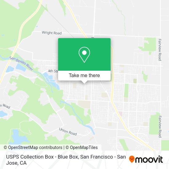 USPS Collection Box - Blue Box map
