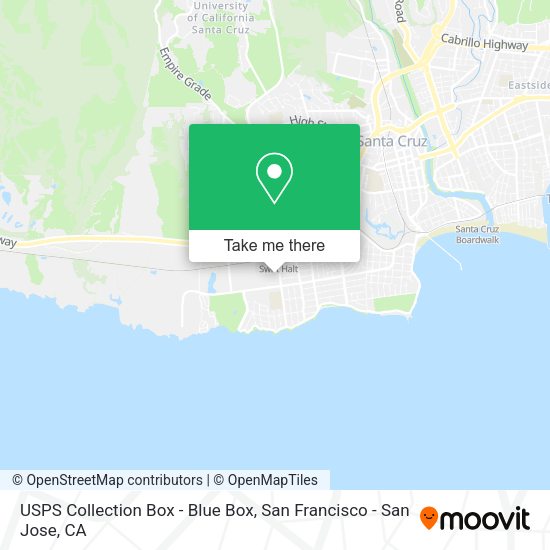 USPS Collection Box - Blue Box map