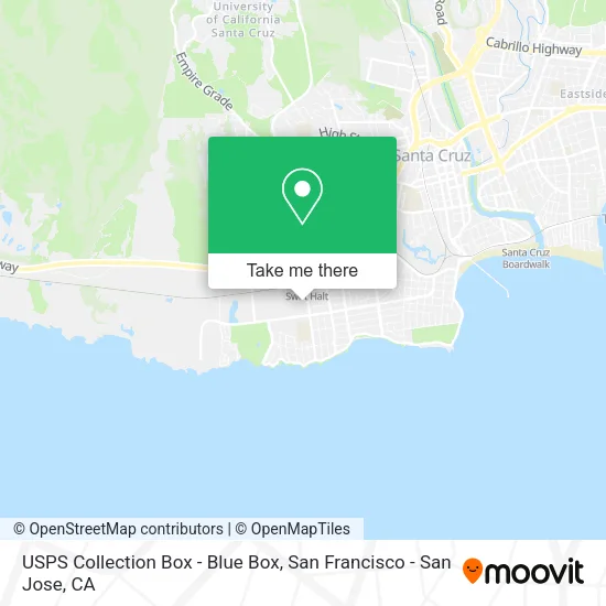 USPS Collection Box - Blue Box map