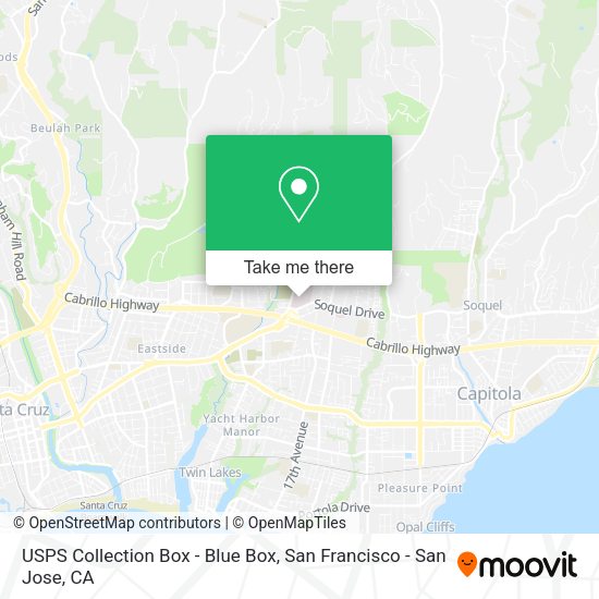 USPS Collection Box - Blue Box map