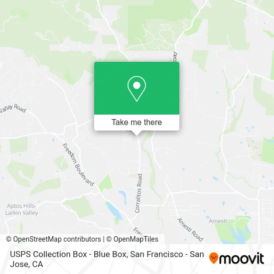 Mapa de USPS Collection Box - Blue Box