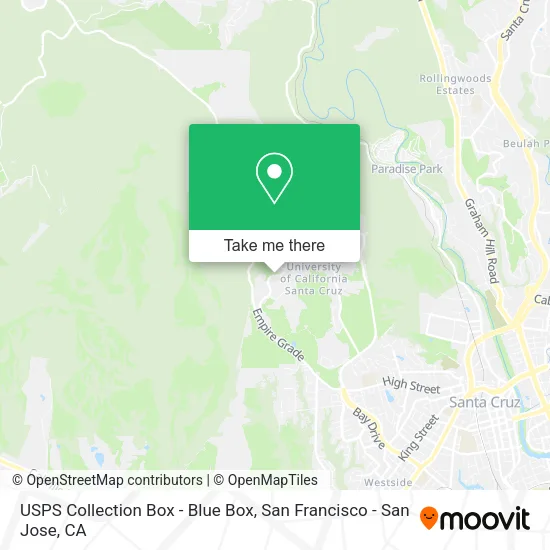 Mapa de USPS Collection Box - Blue Box