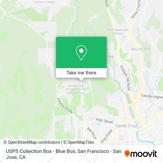 USPS Collection Box - Blue Box map