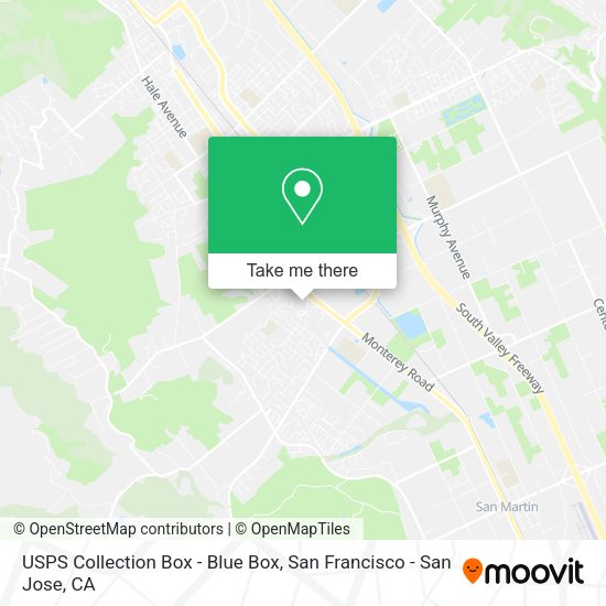 USPS Collection Box - Blue Box map