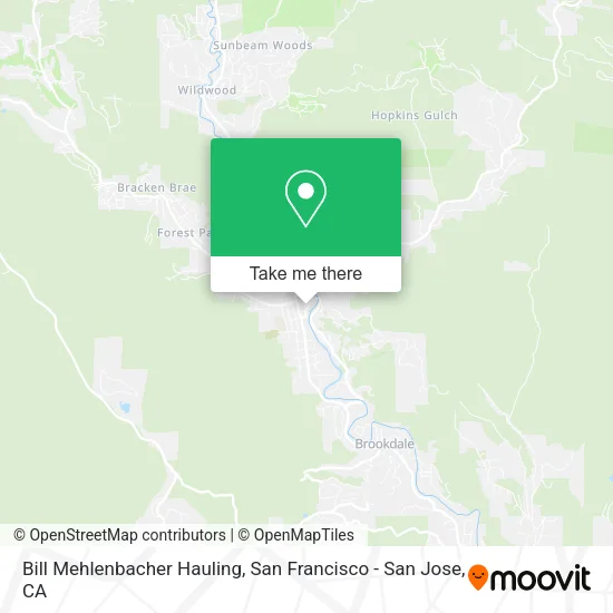 Mapa de Bill Mehlenbacher Hauling