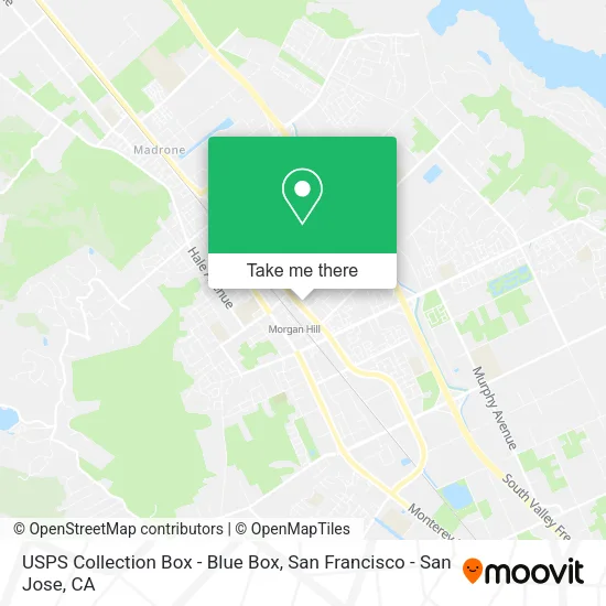 Mapa de USPS Collection Box - Blue Box