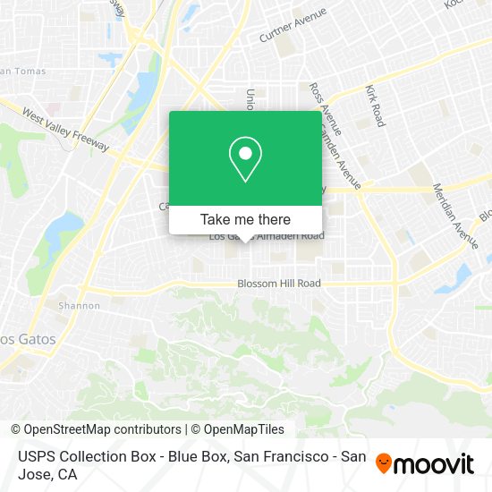 USPS Collection Box - Blue Box map