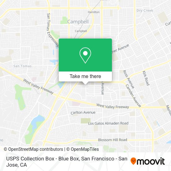 USPS Collection Box - Blue Box map