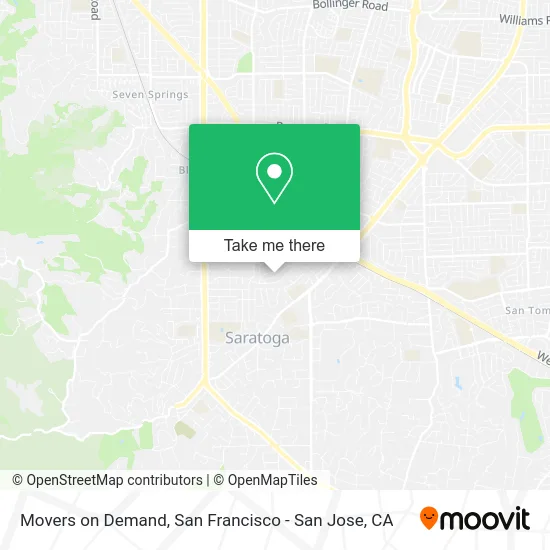 Movers on Demand map